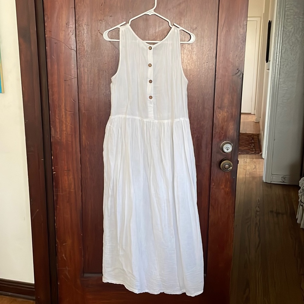 🤍White Linen Maxi Dress🤍 barely worn